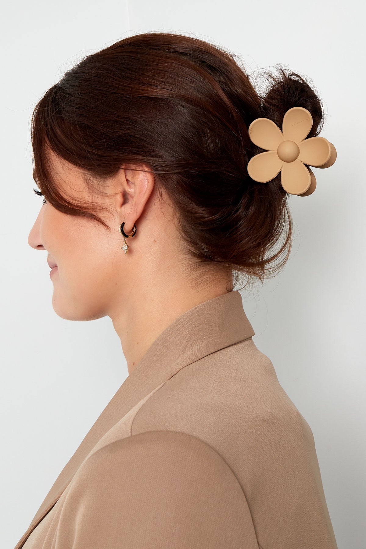 Haarspeld bloem | beige