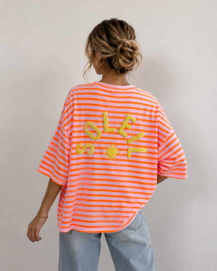 SOLEIL STRIPED SHIRT ORANJE