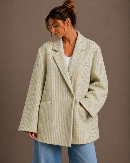 ZOË LUREX BLAZER AQUA