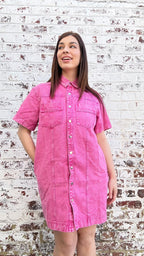Jeansjurk | roze