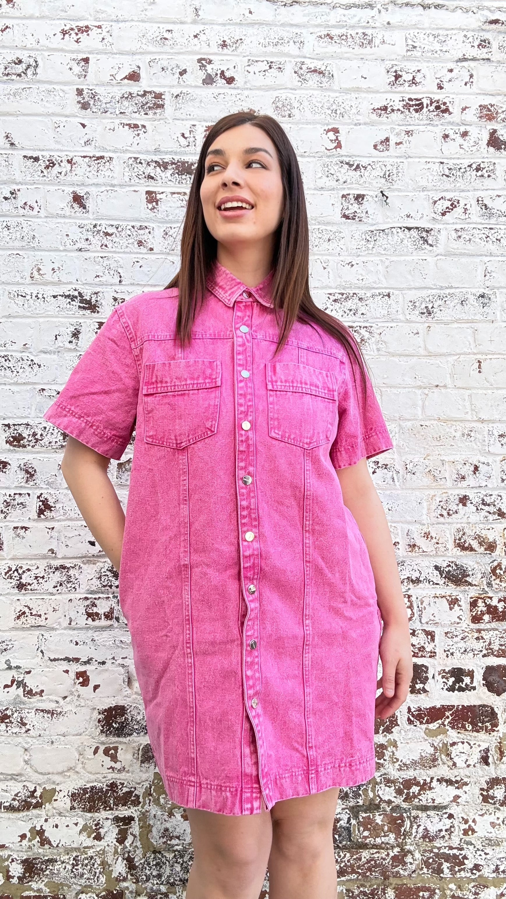 Jeansjurk | roze