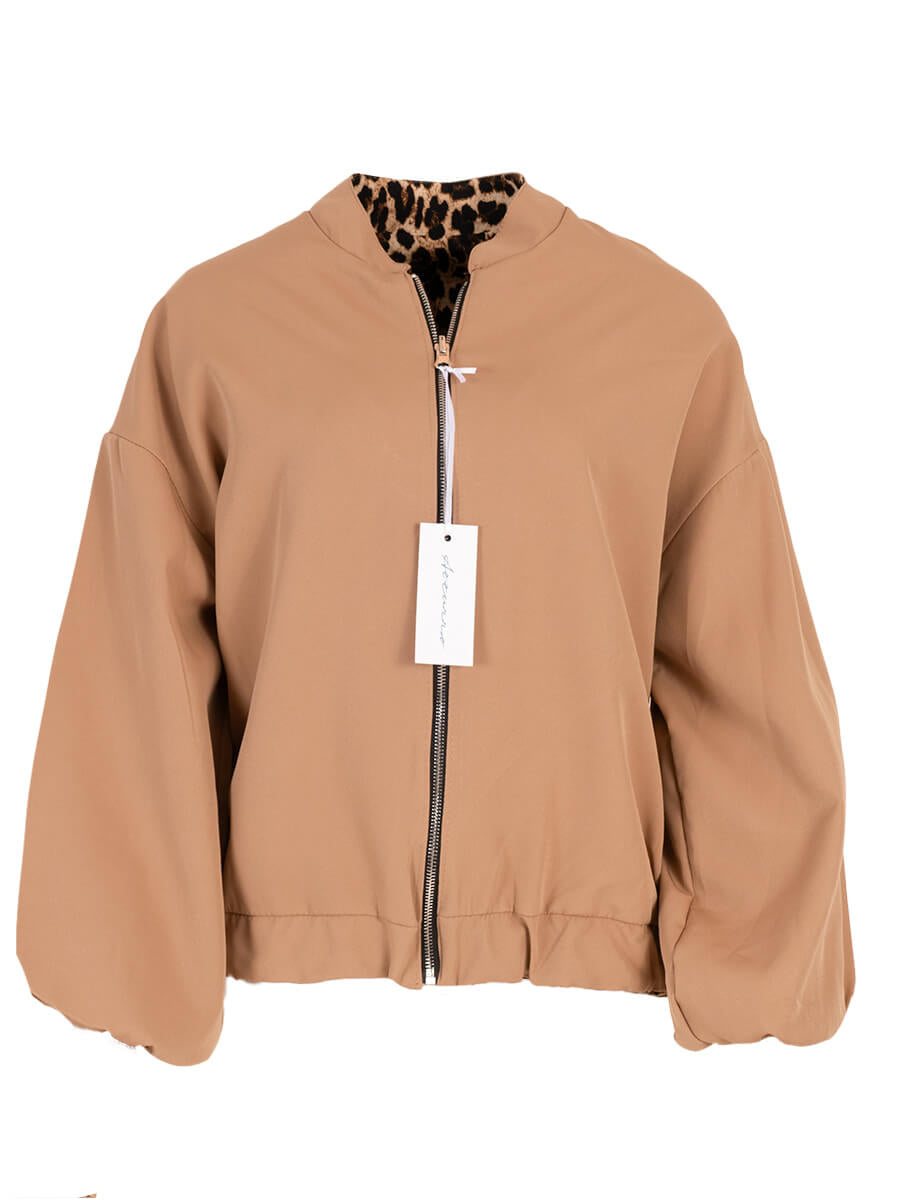 REVERSIBLE BOMBER | BEIGE