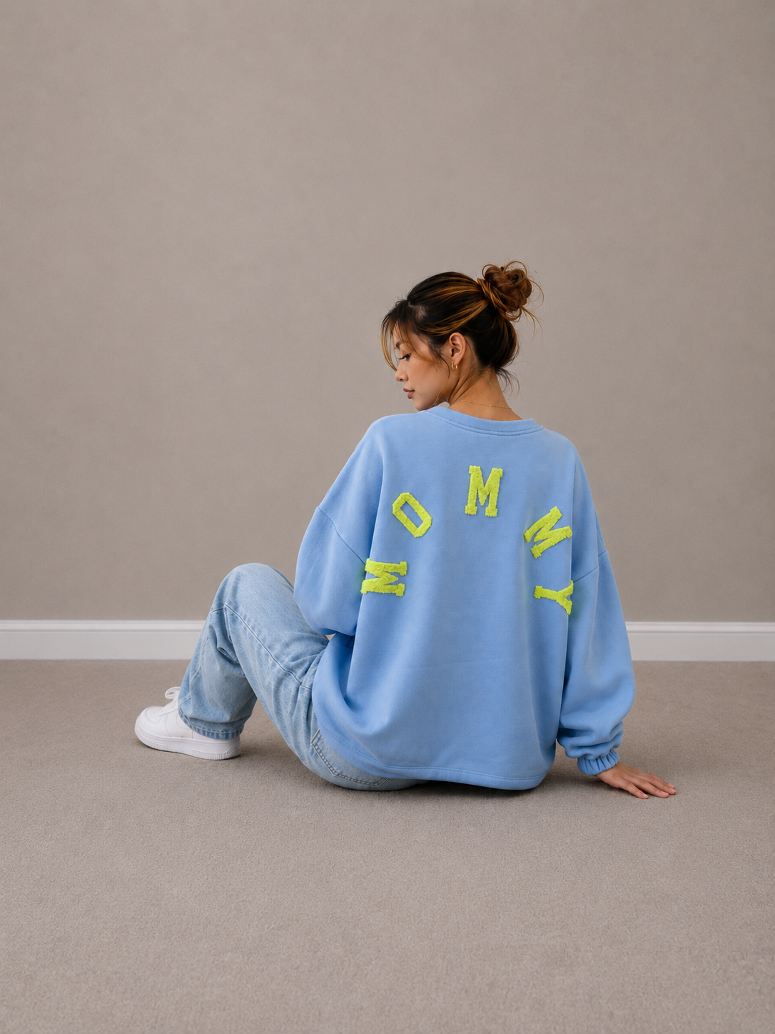 Mommy Sweater | blauw-geel