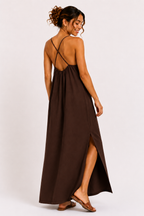 Cross Back Maxi Jurk