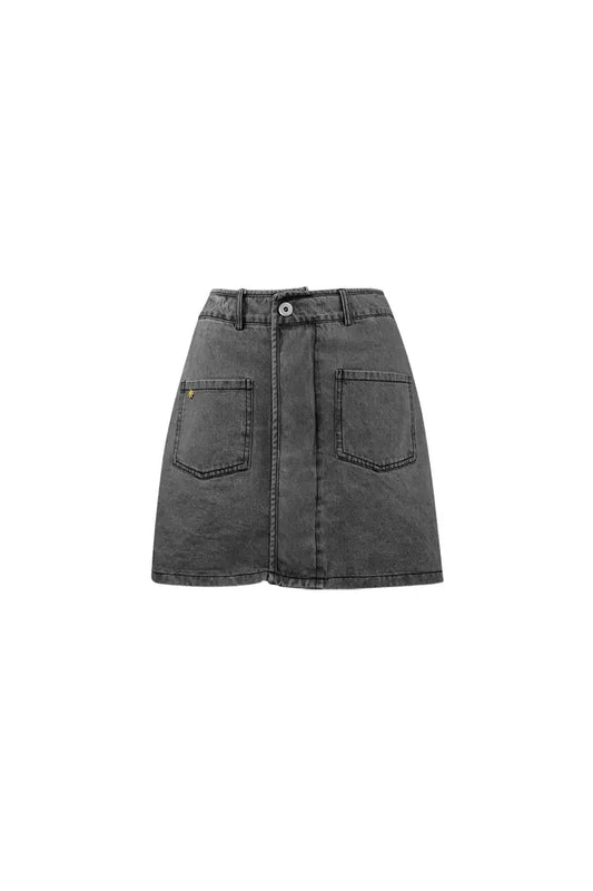 DENIM SKIRT | GREY