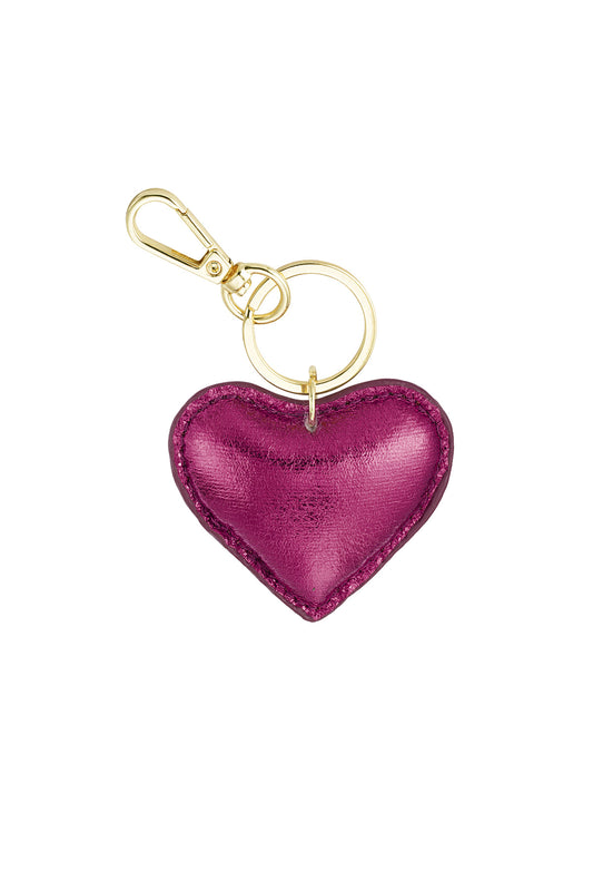 KEYCHAIN HEART | FUCHSIA