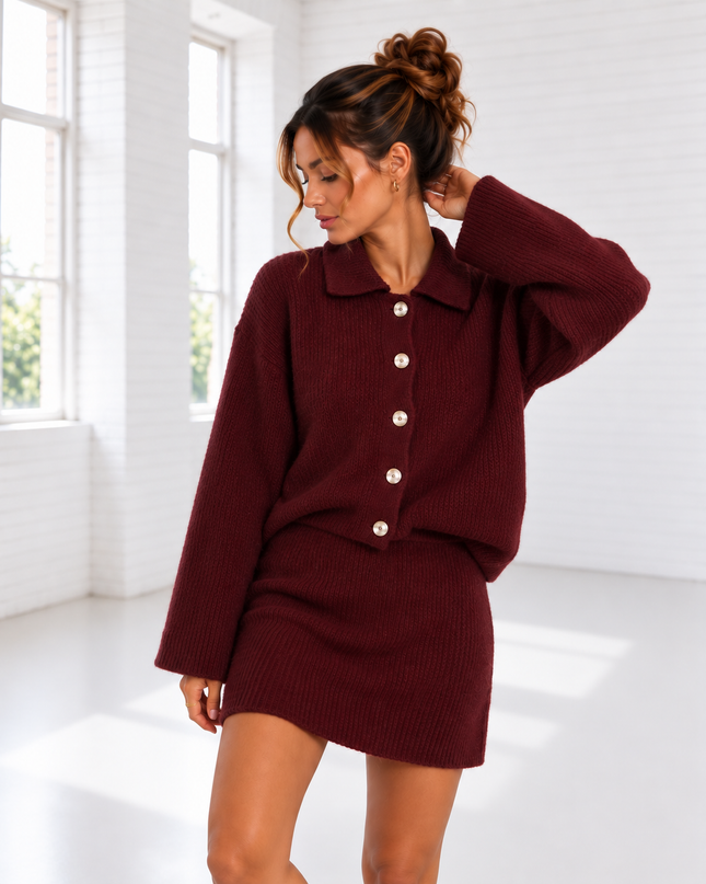 LOT 2-PIECES BORDEAUX