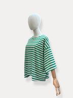 T-shirt streep Mommy | groen