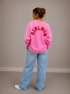 Girlmom Sweater | pink-red