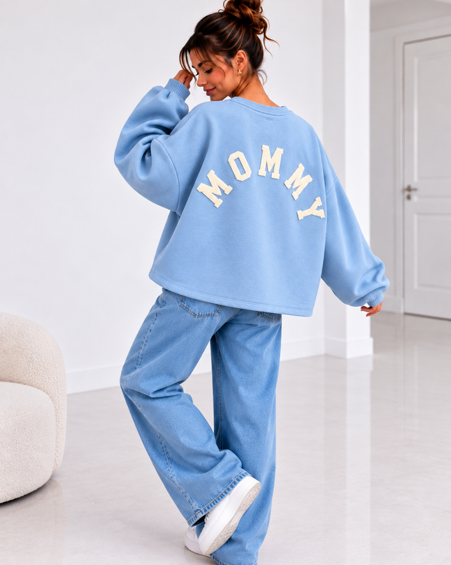 MOMMY SWEATER BLAUW
