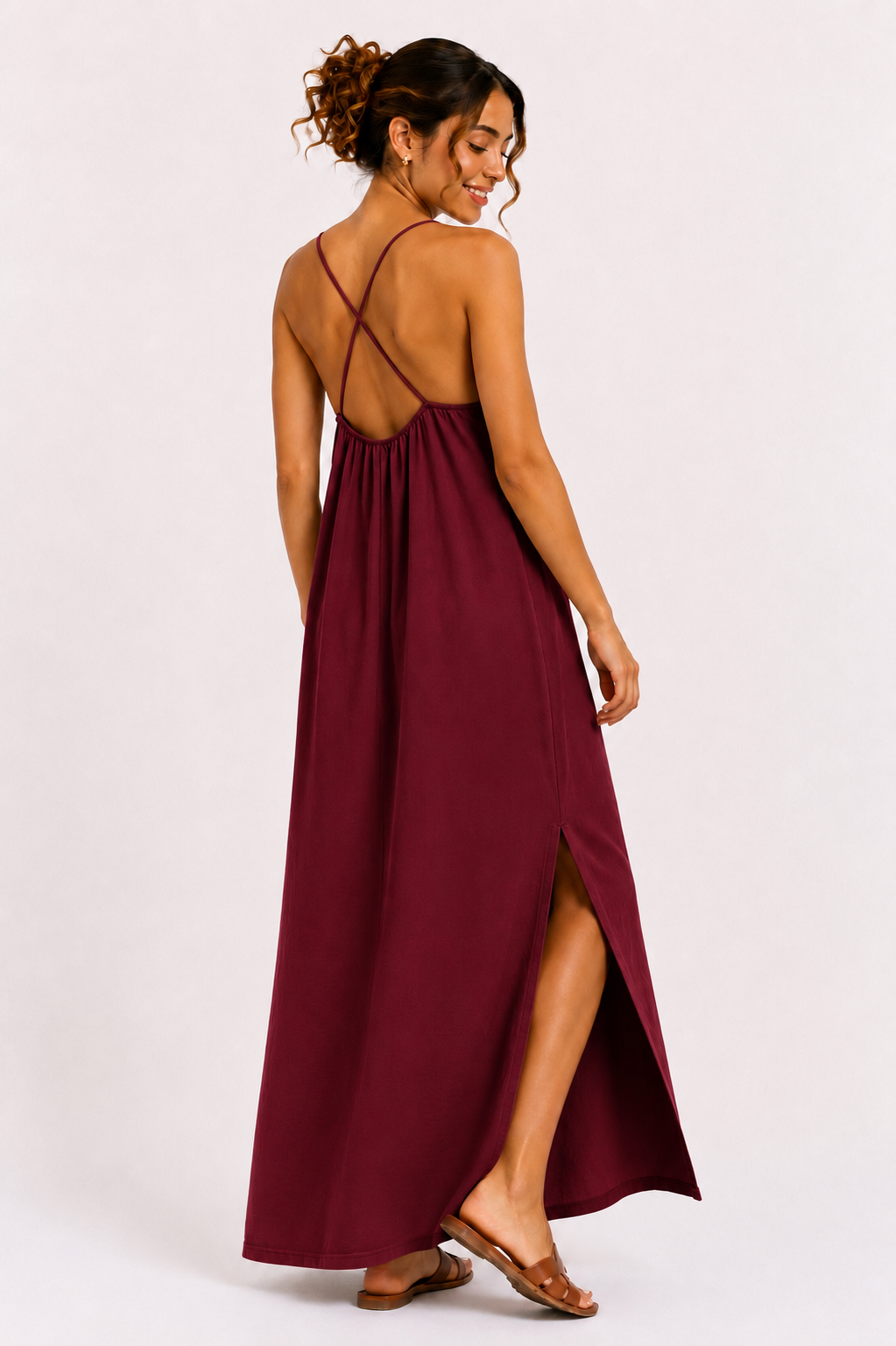 Cross Back Maxi Jurk