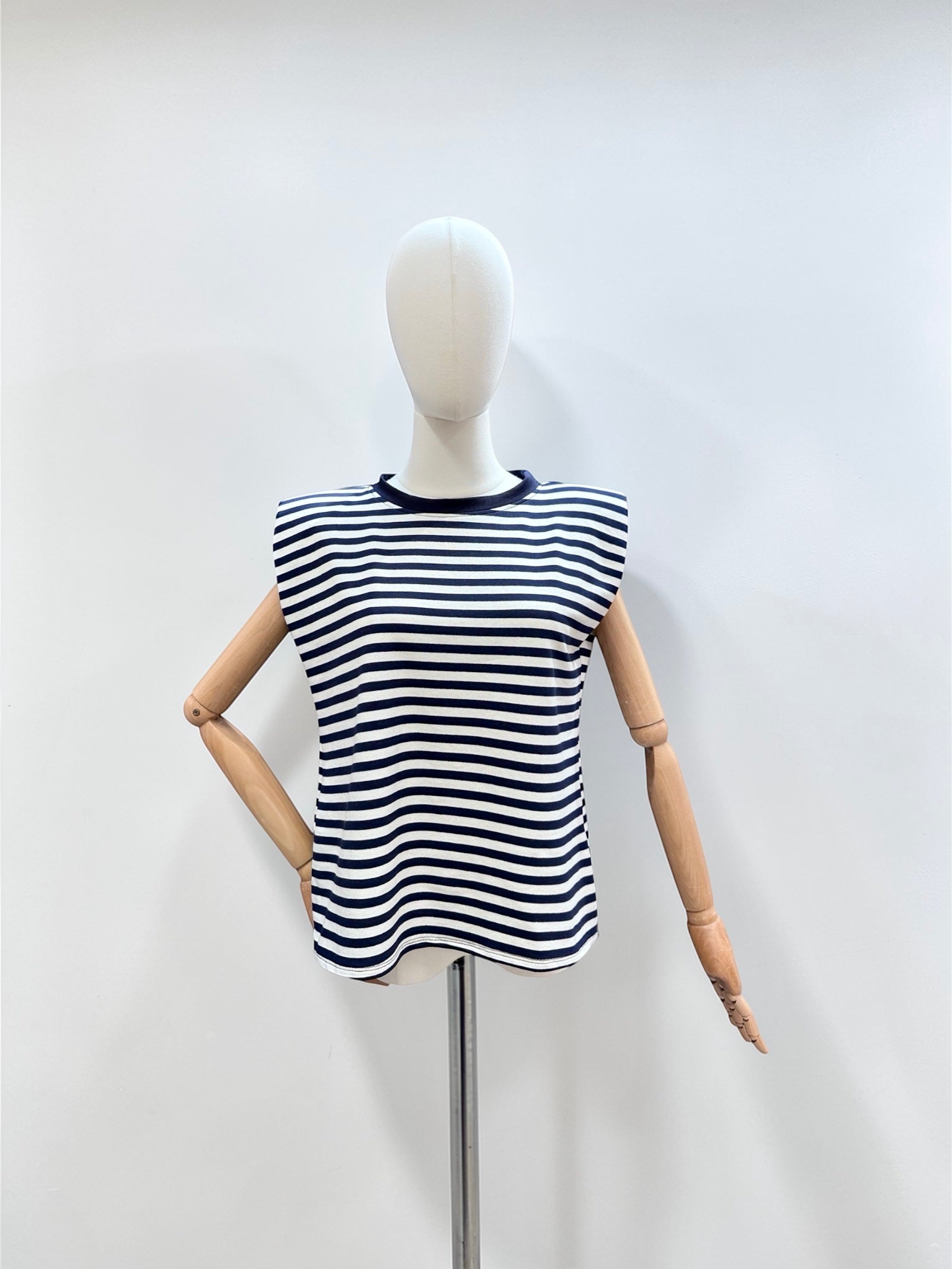 Streep top | marine-ecru