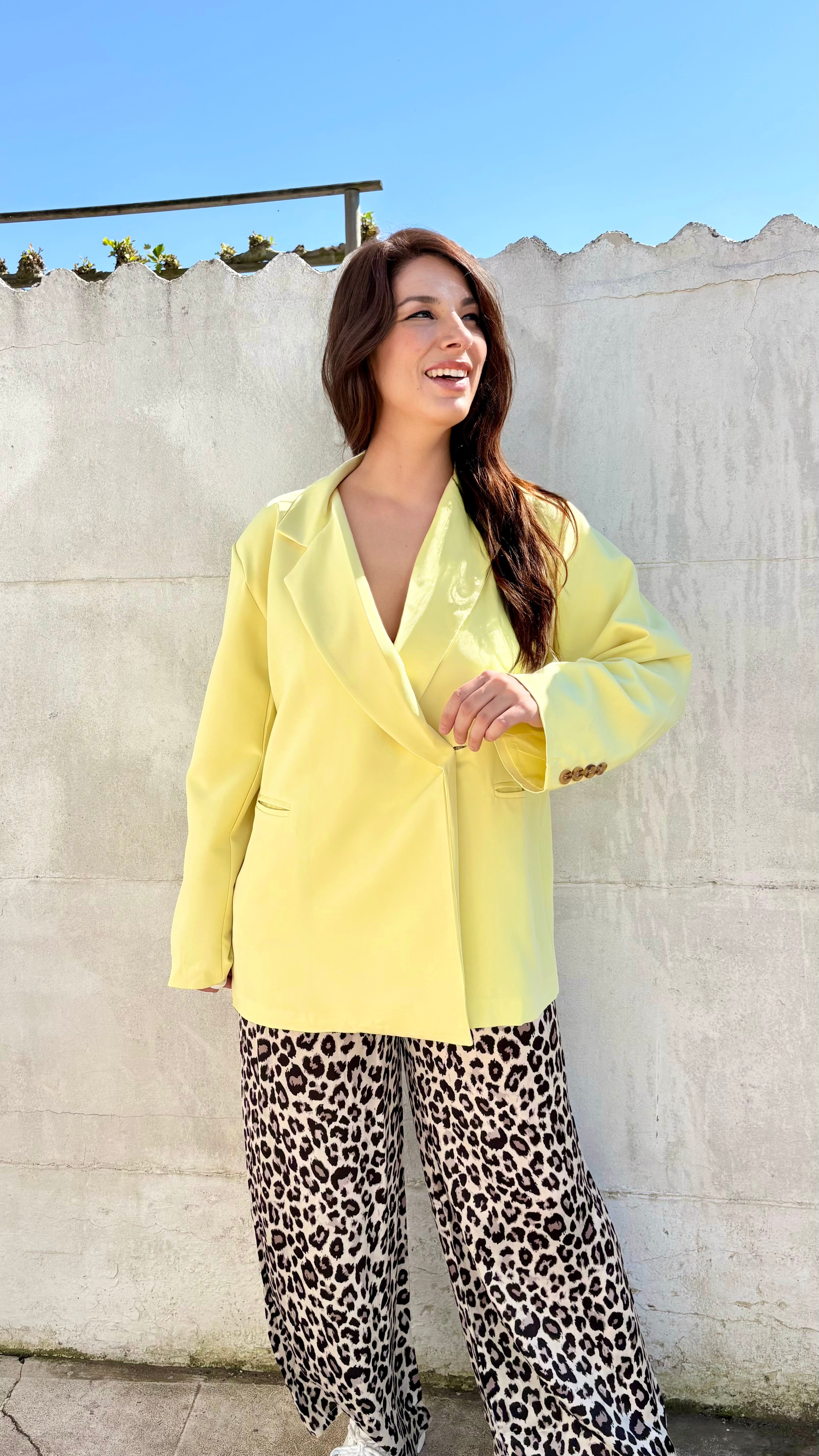 Oversized blazer | geel