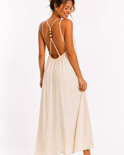 Pearl Back Maxi Jurk