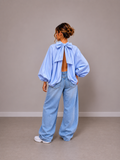 Bow blouse | blue