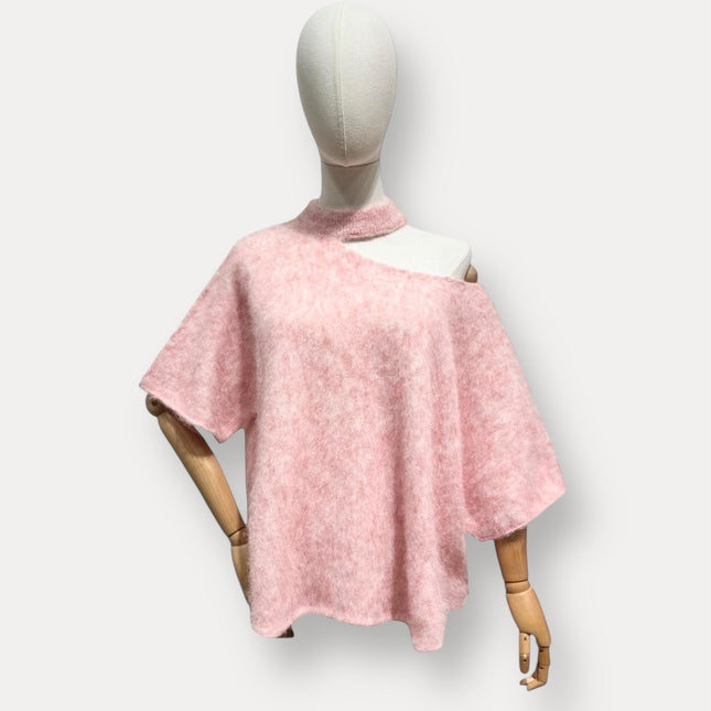 Open Hals Knit | roze