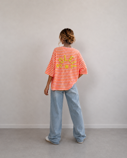 SOLEIL STRIPED SHIRT ORANJE