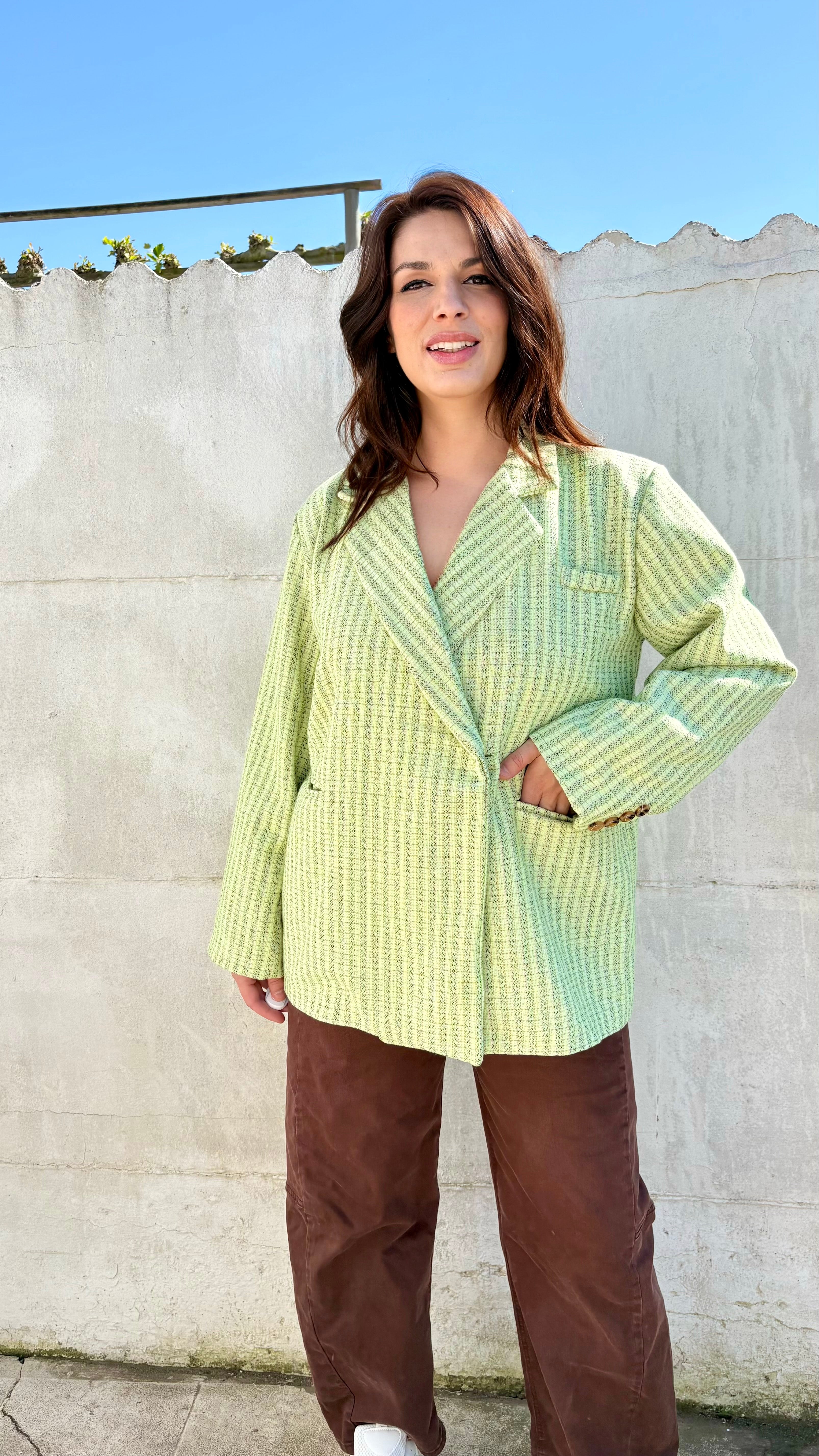 Classy oversized bazer | groen