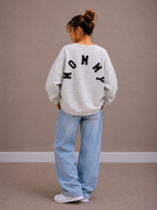 Mommy Sweater | grijs-zwart