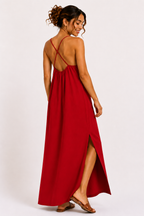 Cross Back Maxi Jurk