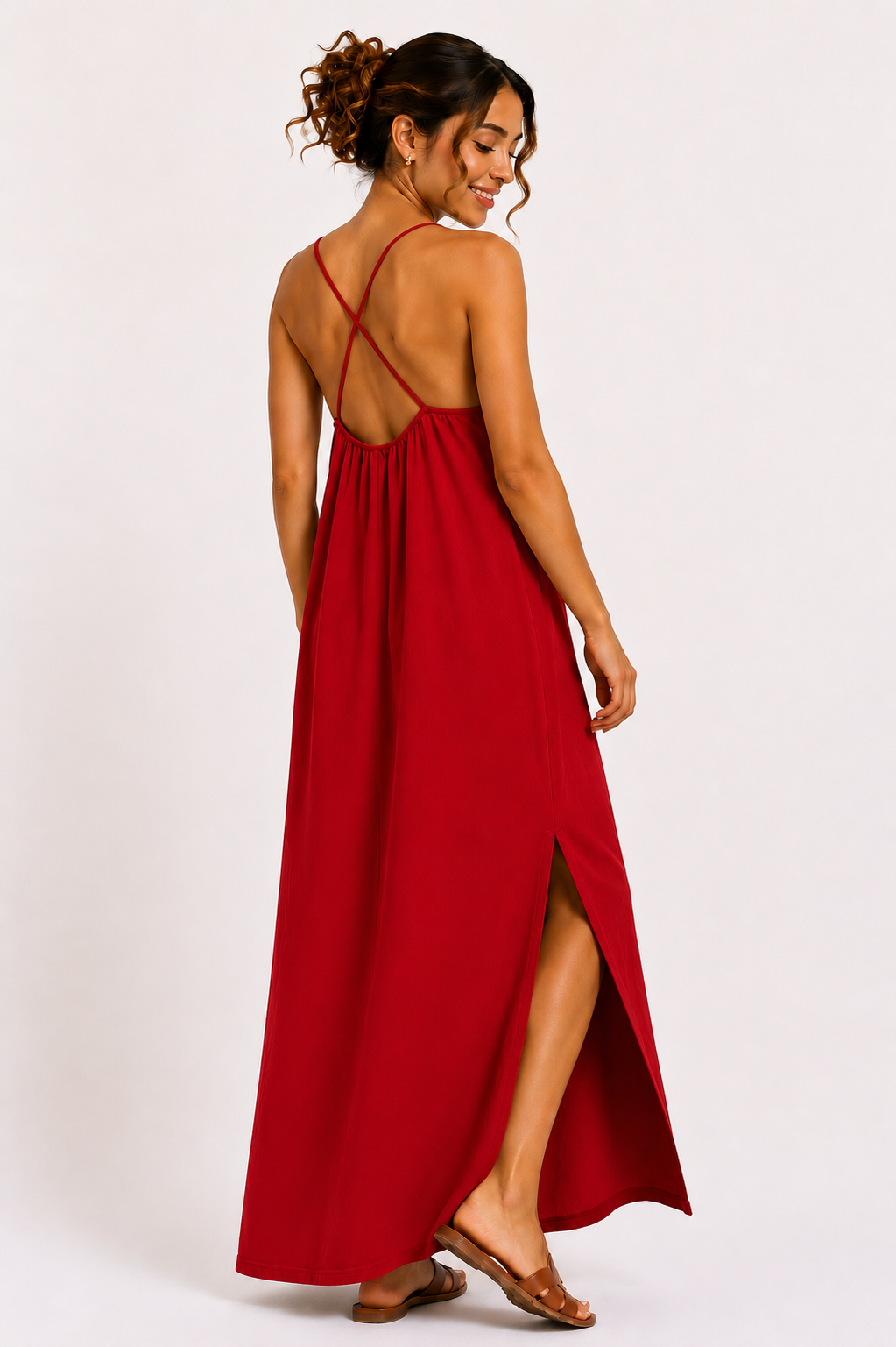 Cross Back Maxi Jurk