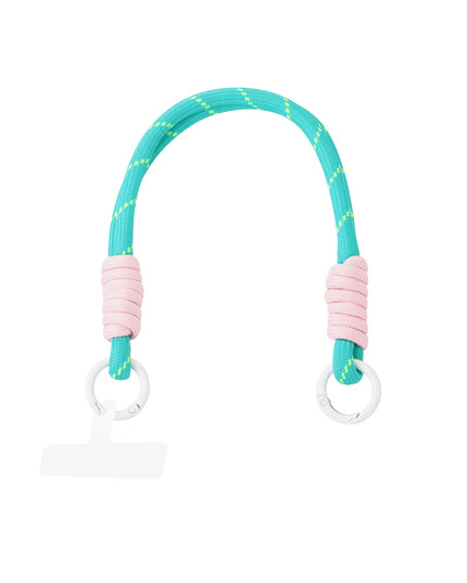 Telefoonkoord print | aqua - roze