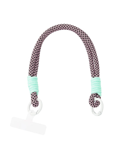 Telefoonkoord print | paars - aqua
