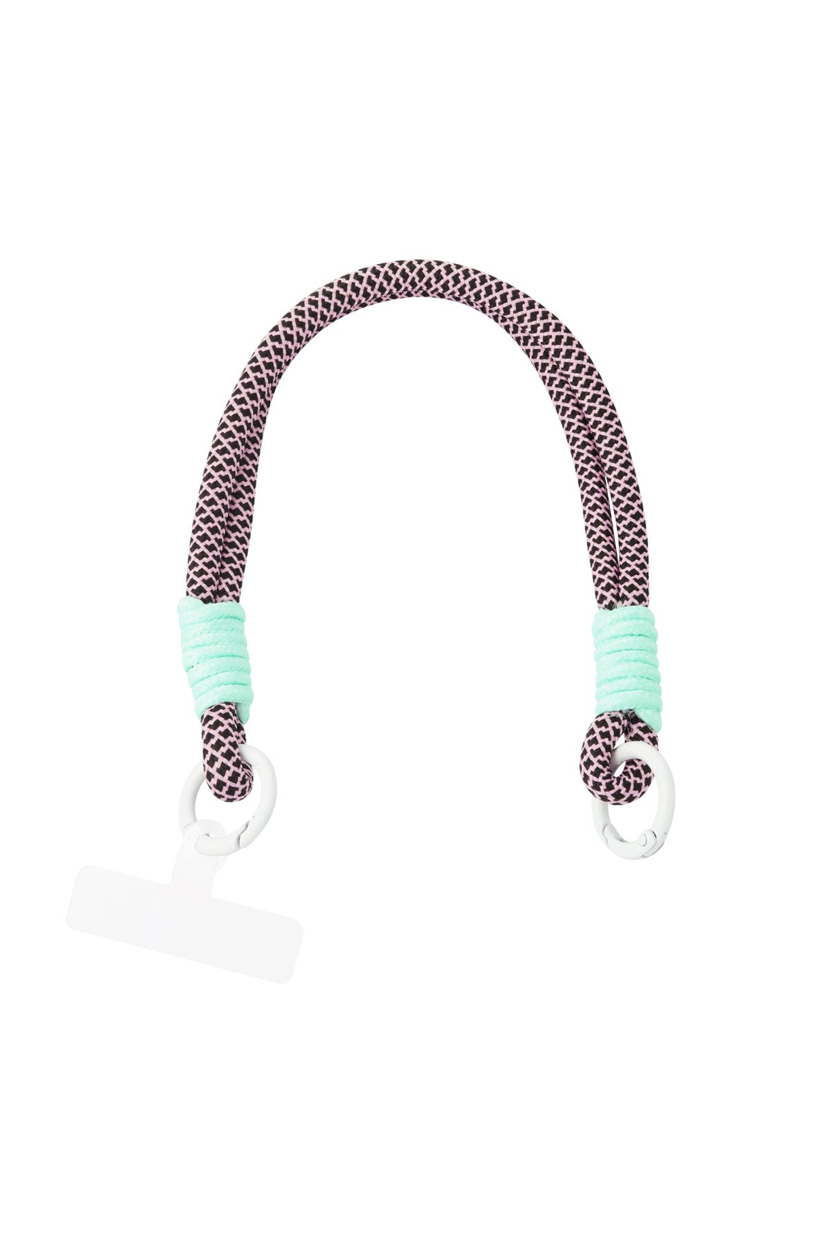 Telefoonkoord print | paars - aqua