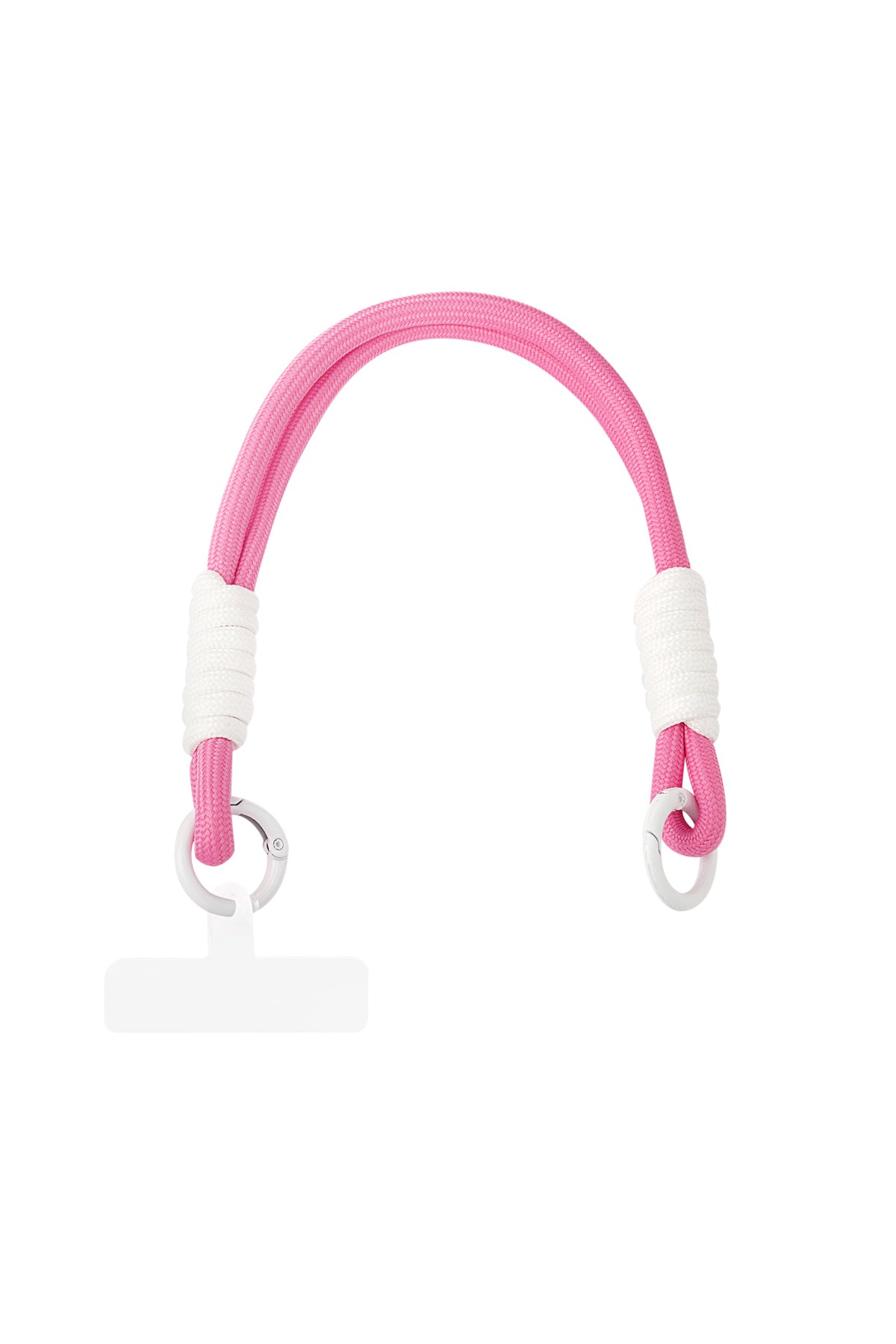 Telefoonkoord | fuchsia - wit