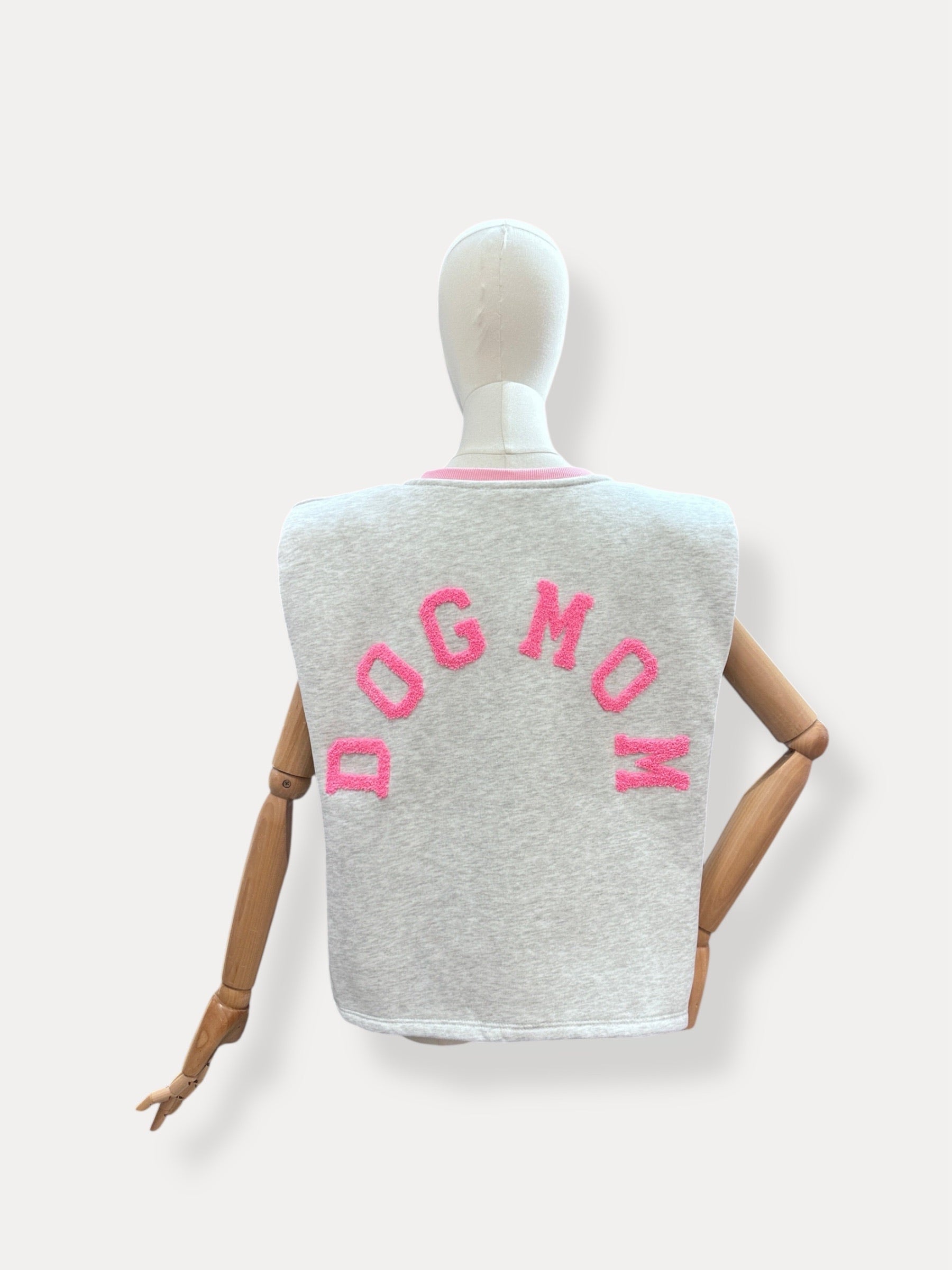Dogmom Shirt | grijs-roze