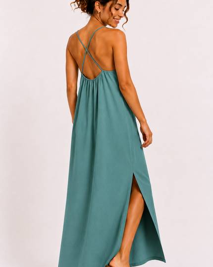 Cross Back Maxi Jurk