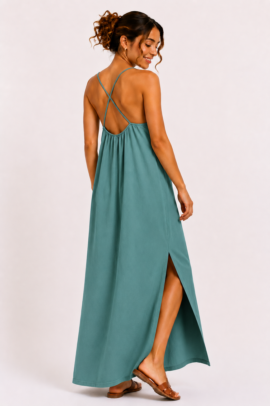 Cross Back Maxi Jurk