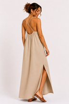 Cross Back Maxi Jurk