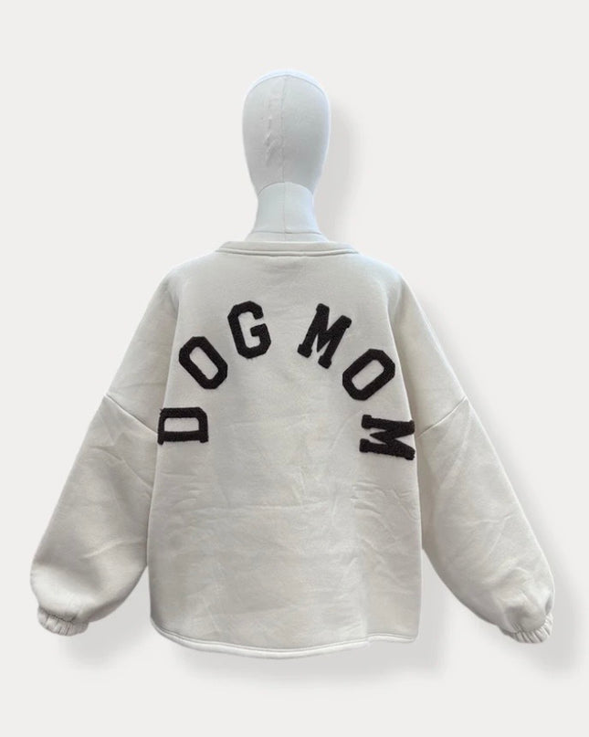 Dogmom sweater | beige-bruin
