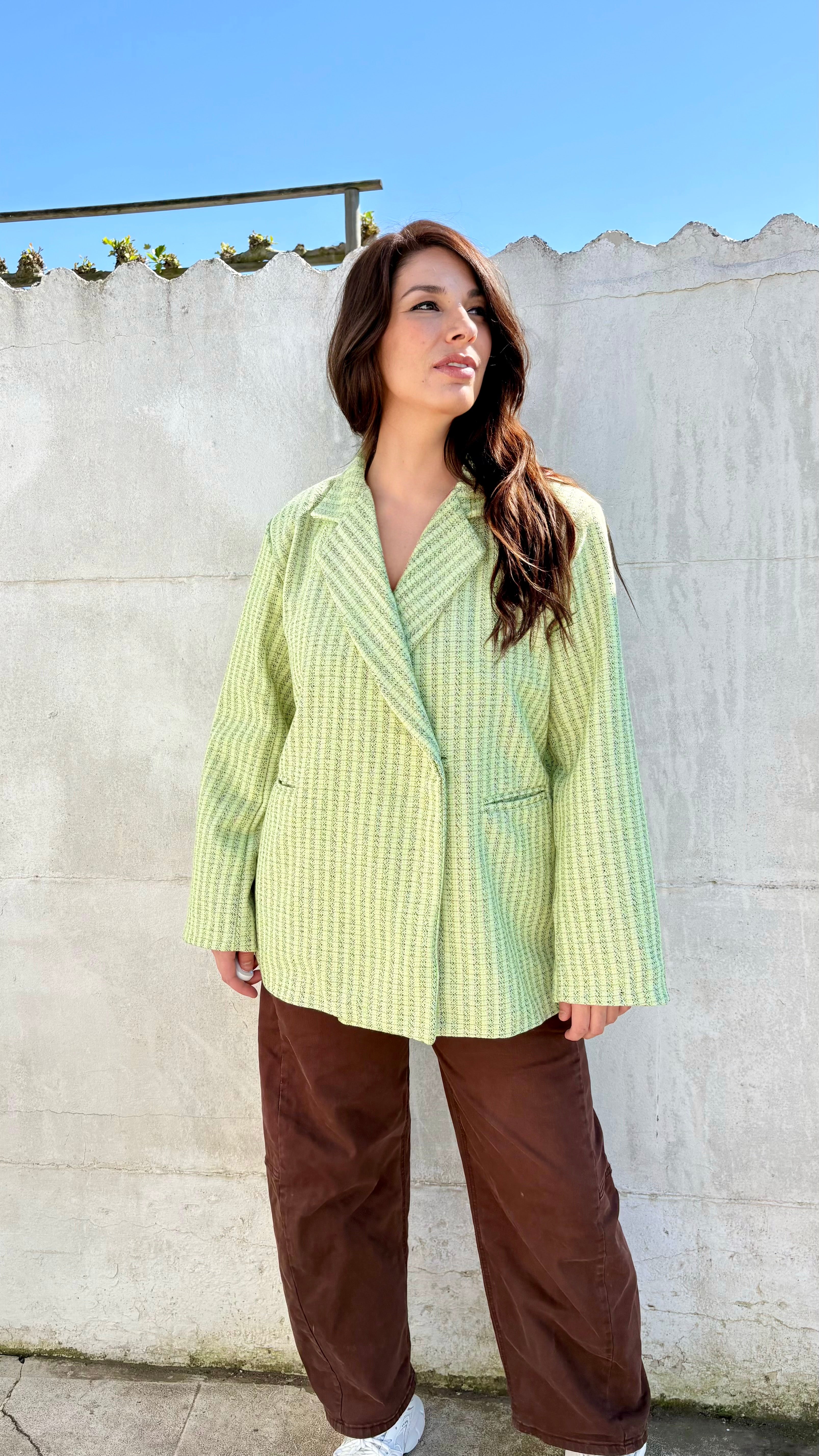 Classy oversized bazer | groen