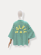 T-shirt streep Soleil | groen