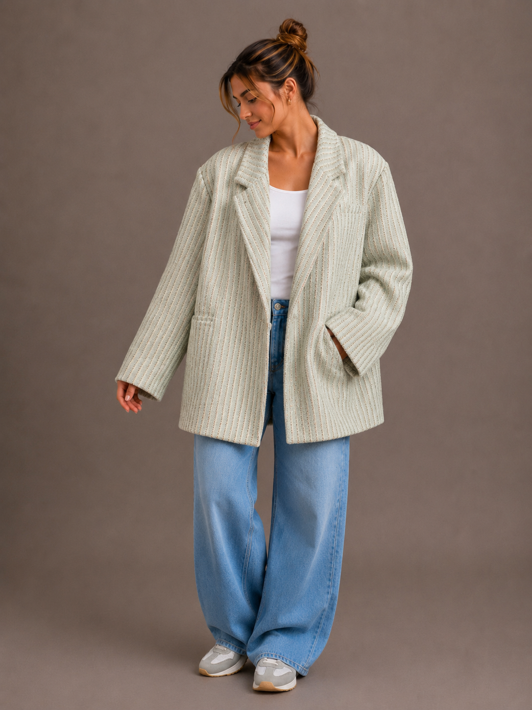 Classy oversized blazer | munt