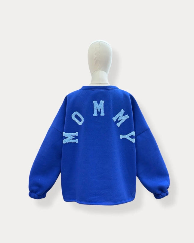 Mommy sweater | kobalt-blauw