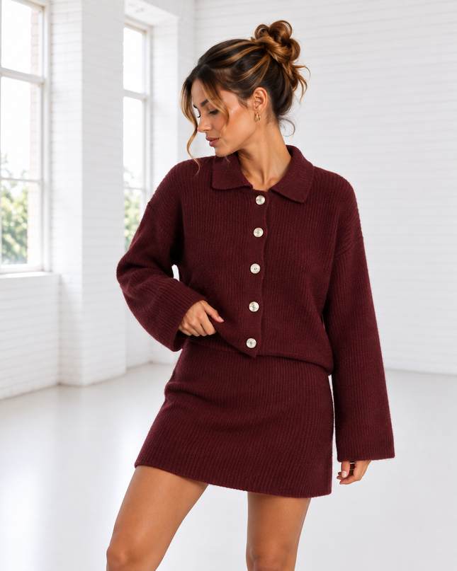 LOT 2-PIECES BORDEAUX