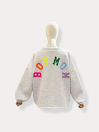 Boymom Sweater | grijs-multi