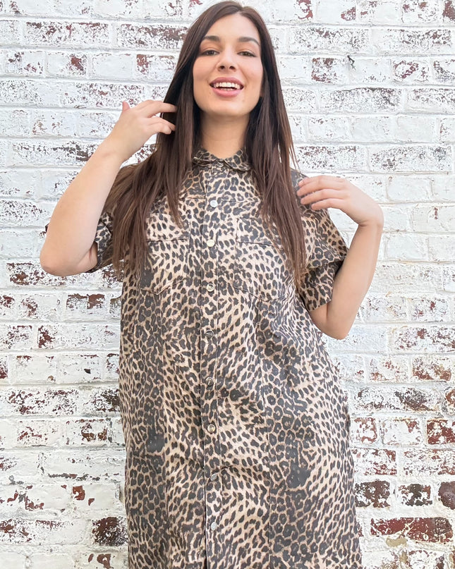 Jeansjurk | luipaard