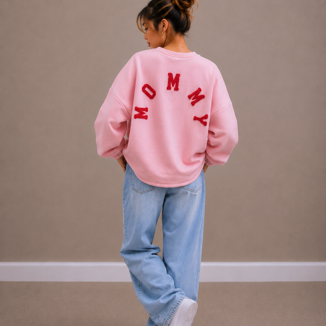 Mommy sweater | roze-rood
