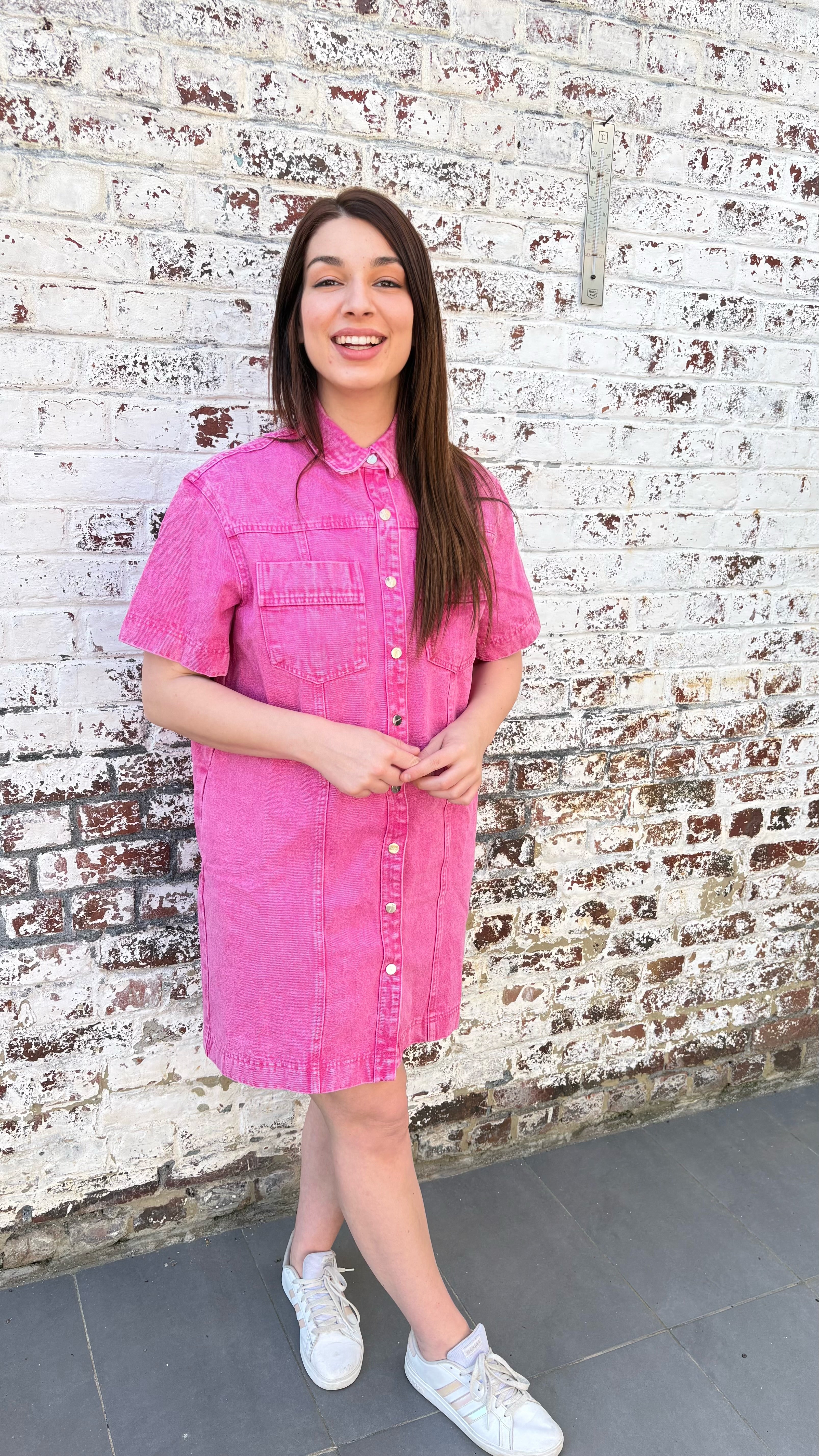 Jeansjurk | roze