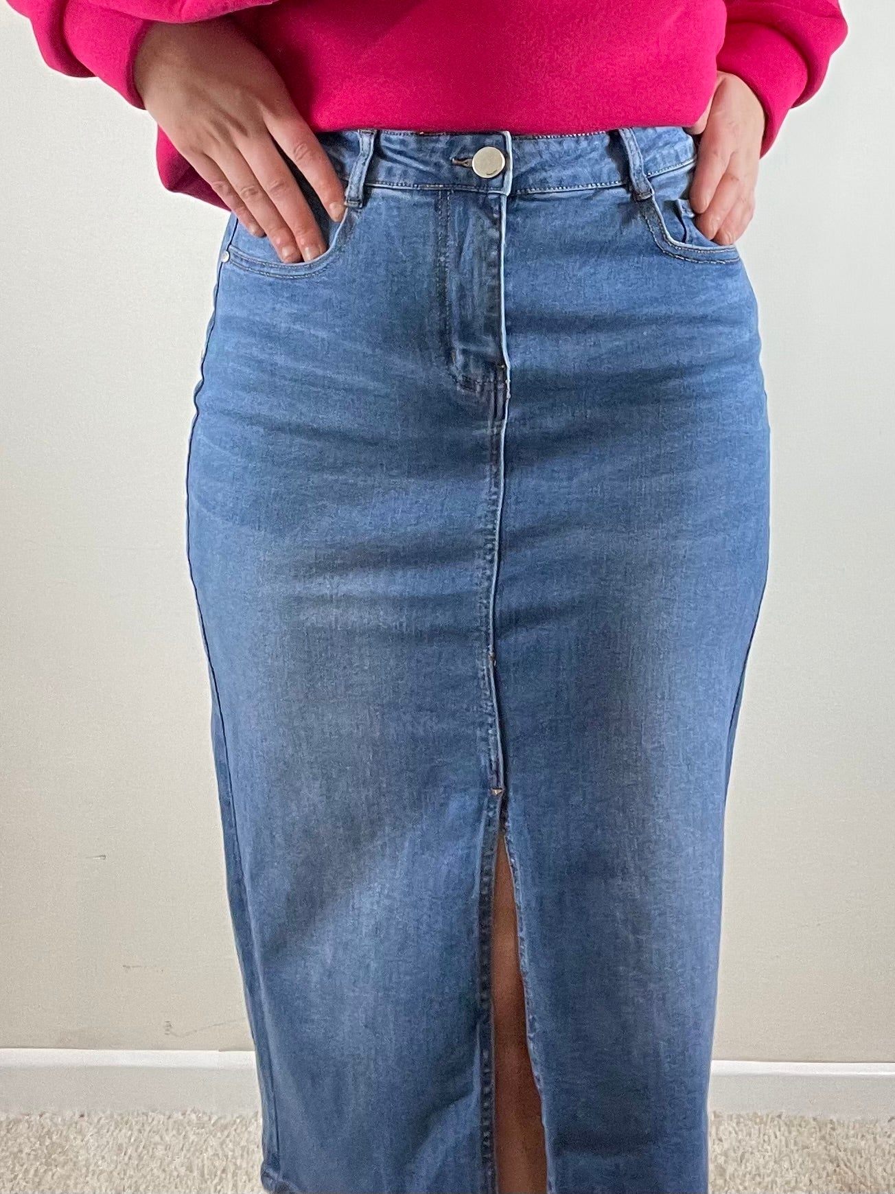 Denim skirt / dark blue - Stylishh Fashion