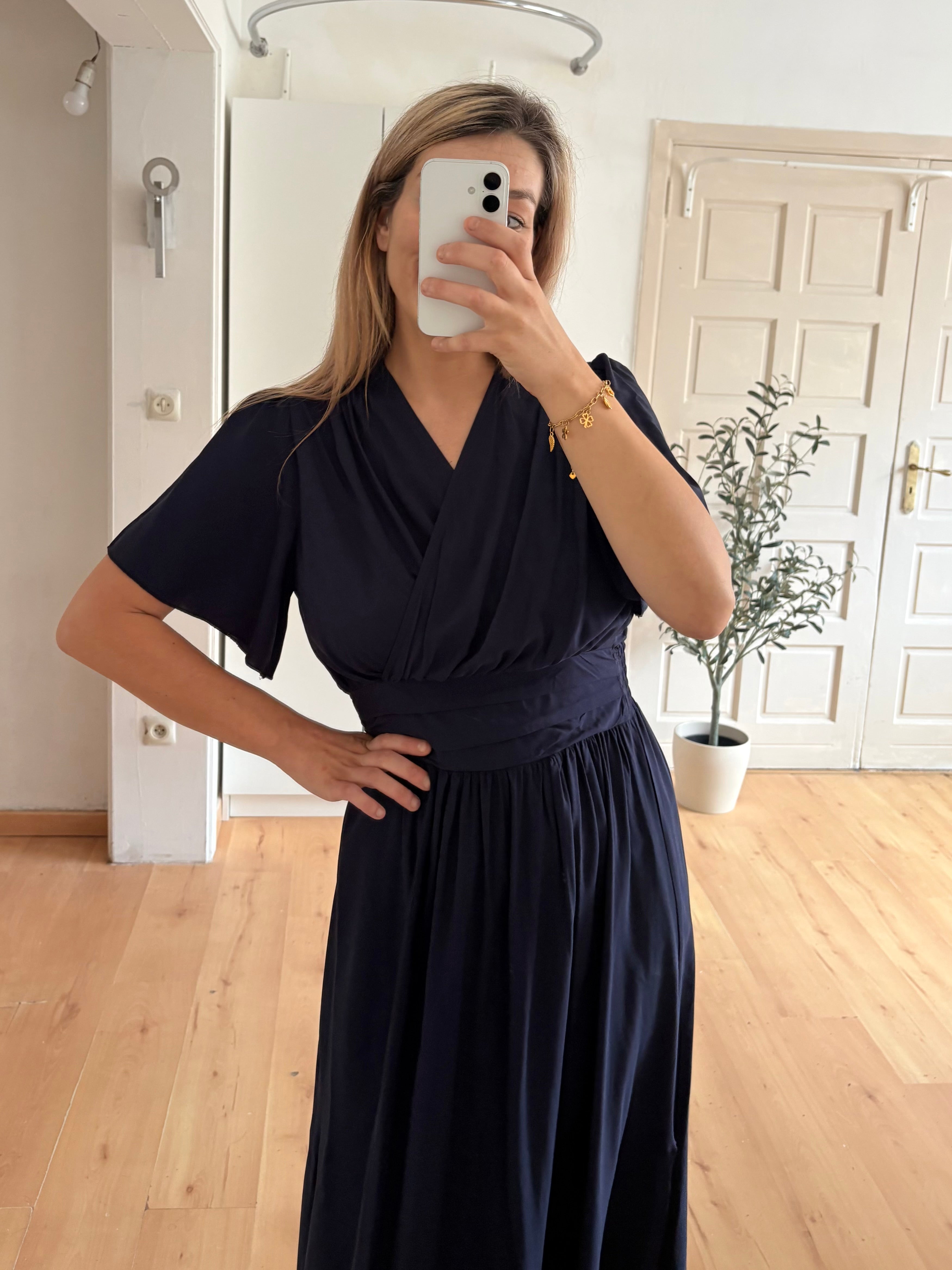 Jurk split | navy