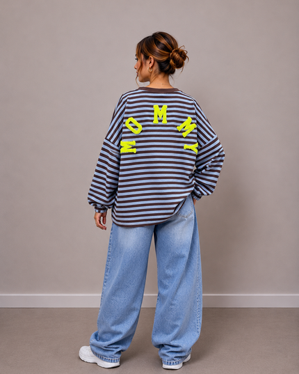 STRIPED MOMMY SWEATER