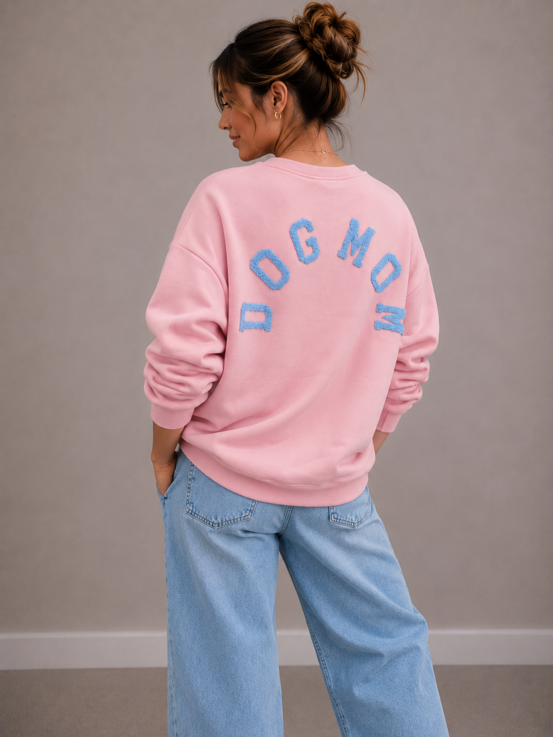 Dogmom Sweater | roze-blauw
