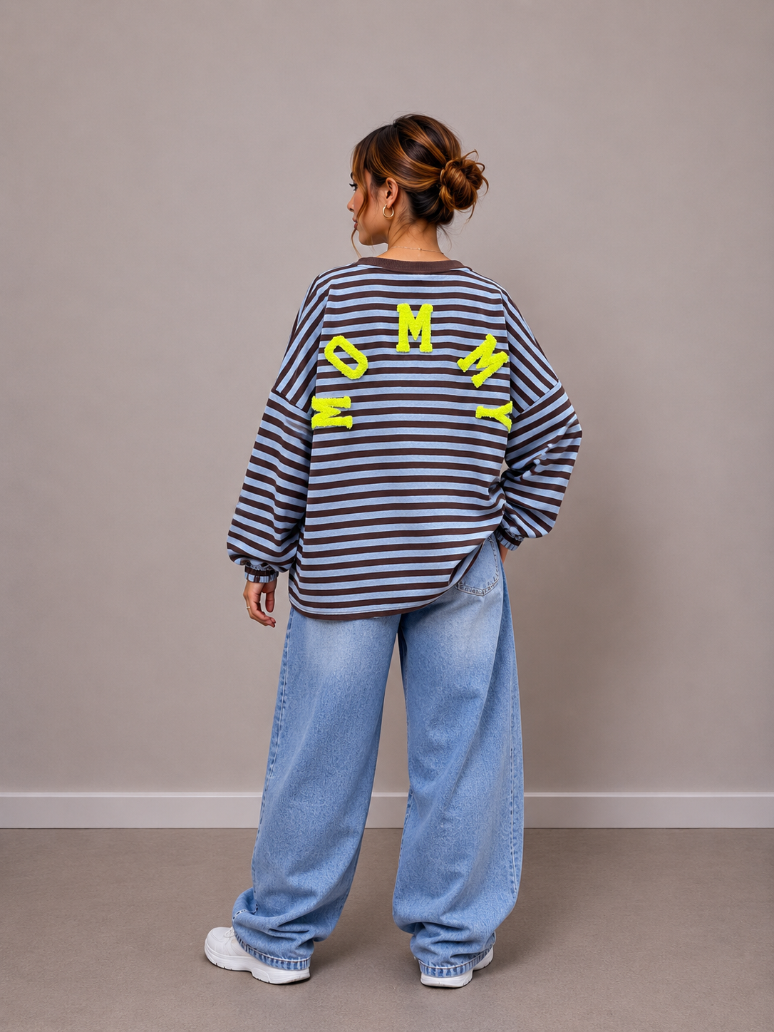 Mommy Streep Sweater | bruin-blauw