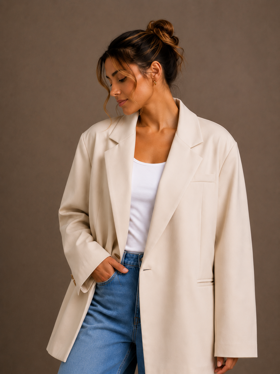 Oversized blazer | beige