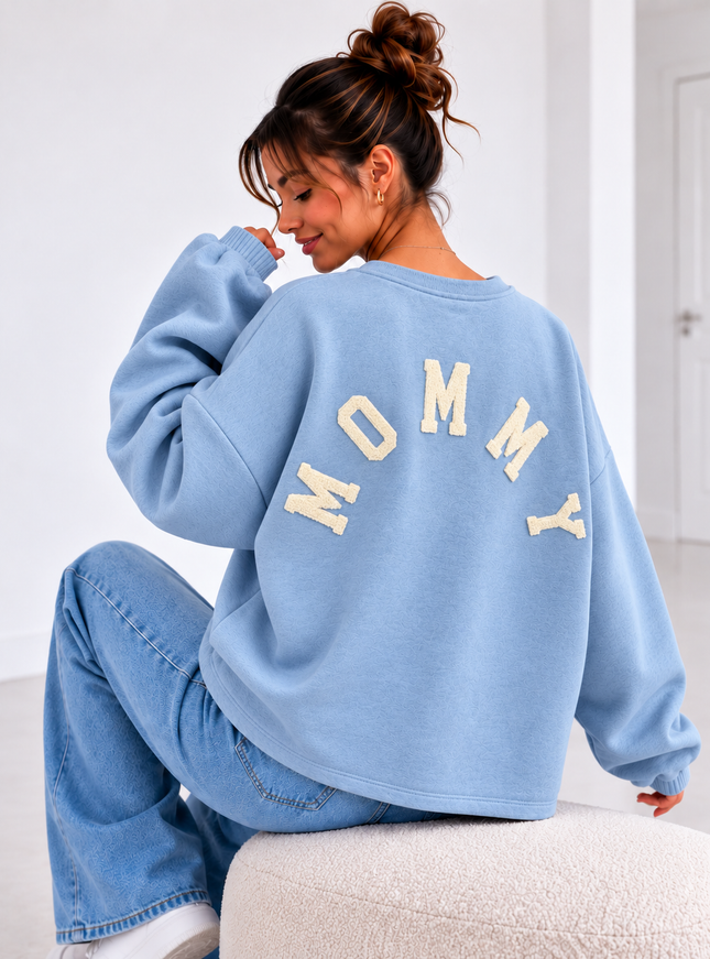 MOMMY SWEATER BLAUW